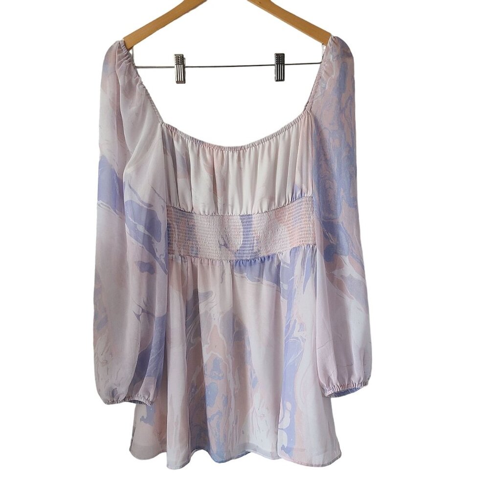 Aritzia Wilfred US Size XL Bella Style Dress Light Birch Pale Sky Mini *Altered*